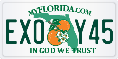FL license plate EXOY45