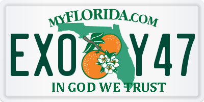 FL license plate EXOY47