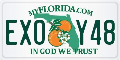 FL license plate EXOY48