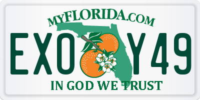 FL license plate EXOY49
