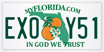 FL license plate EXOY51