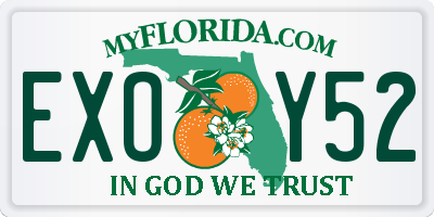 FL license plate EXOY52