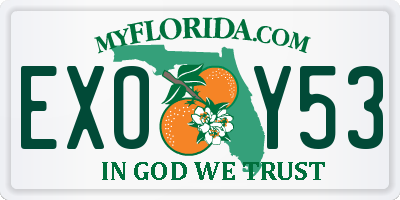 FL license plate EXOY53
