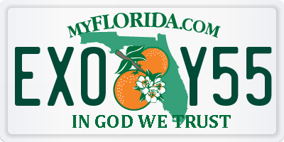 FL license plate EXOY55