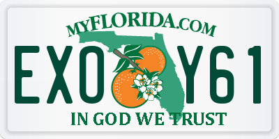 FL license plate EXOY61