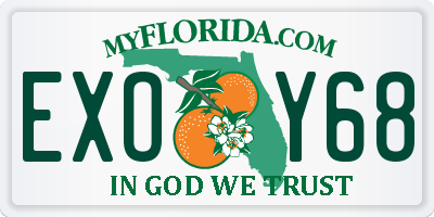 FL license plate EXOY68