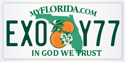 FL license plate EXOY77