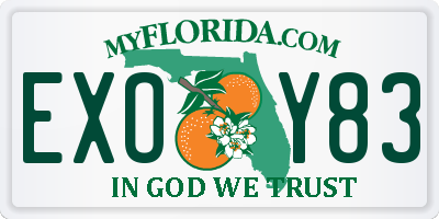 FL license plate EXOY83