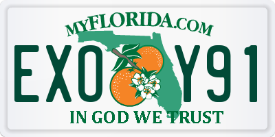 FL license plate EXOY91
