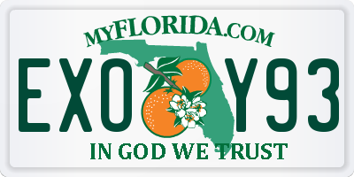 FL license plate EXOY93