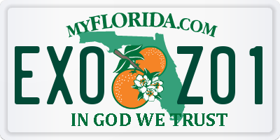 FL license plate EXOZ01