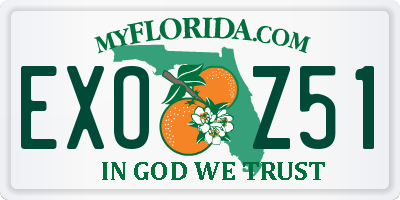 FL license plate EXOZ51