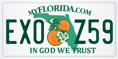 FL license plate EXOZ59