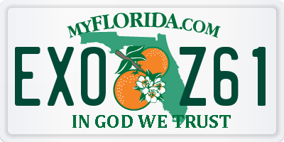 FL license plate EXOZ61