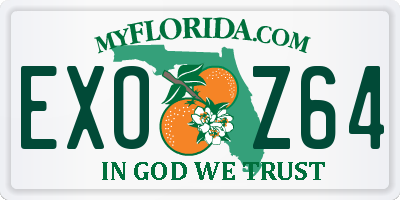 FL license plate EXOZ64