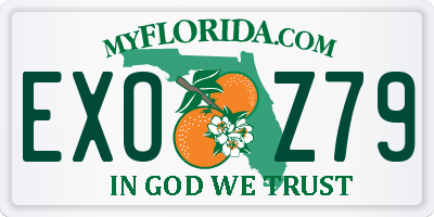 FL license plate EXOZ79