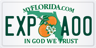FL license plate EXPA00