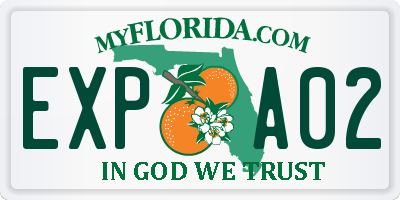 FL license plate EXPA02