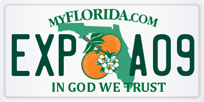 FL license plate EXPA09