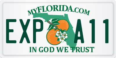 FL license plate EXPA11