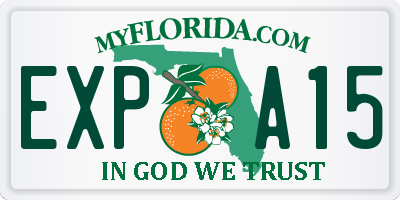 FL license plate EXPA15