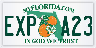 FL license plate EXPA23