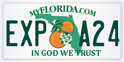 FL license plate EXPA24