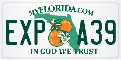 FL license plate EXPA39