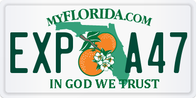 FL license plate EXPA47