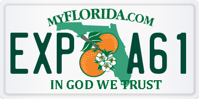 FL license plate EXPA61