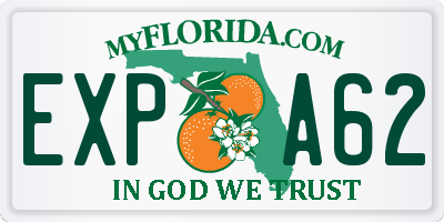 FL license plate EXPA62