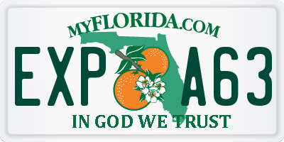 FL license plate EXPA63