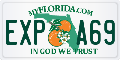 FL license plate EXPA69