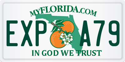 FL license plate EXPA79