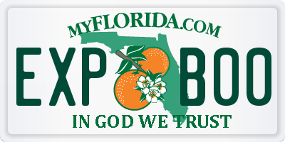 FL license plate EXPB00