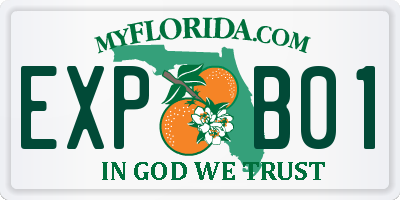 FL license plate EXPB01