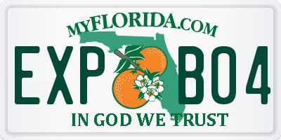 FL license plate EXPB04
