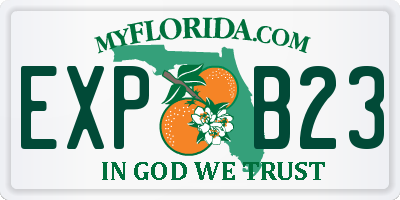 FL license plate EXPB23