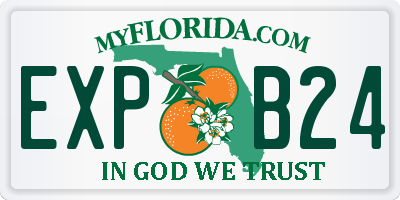 FL license plate EXPB24