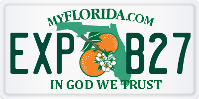 FL license plate EXPB27