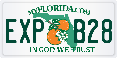 FL license plate EXPB28