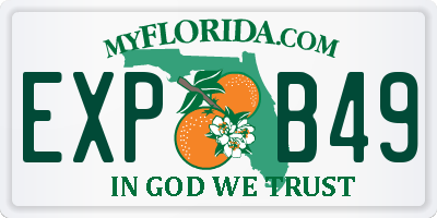 FL license plate EXPB49