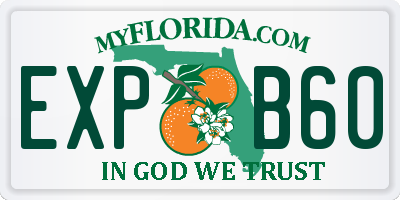 FL license plate EXPB60