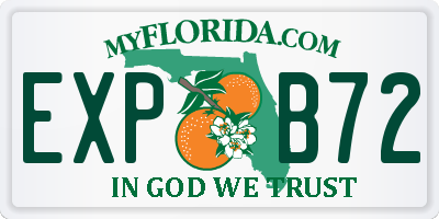 FL license plate EXPB72