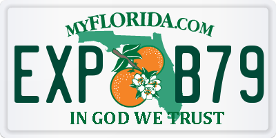 FL license plate EXPB79