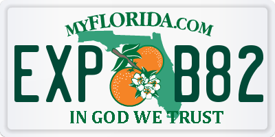FL license plate EXPB82