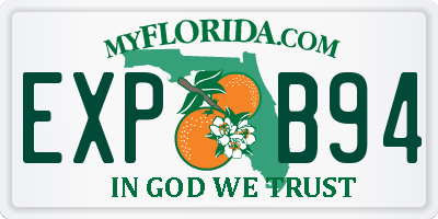 FL license plate EXPB94