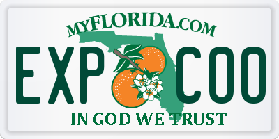 FL license plate EXPC00