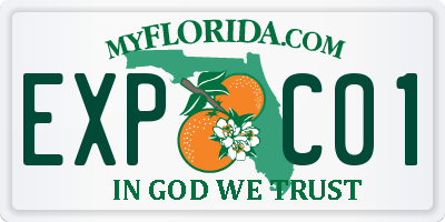 FL license plate EXPC01