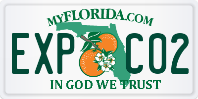 FL license plate EXPC02